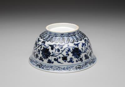 图片[3]-Bowl with lotus scrolls in underglaze blue, Ming dynasty (1368-1644)-China Archive